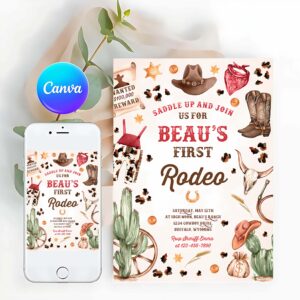 Cowboy Invitation, Cowboy Birthday Party Invitation