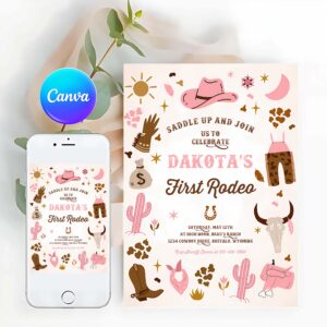 Cowgirl Invitation, Cowgirl Birthday Party Invitation