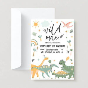 Editable dinosaur birthday party invite dinosaur wild one 1st birthday party invite jurassic t rex birthday party 2