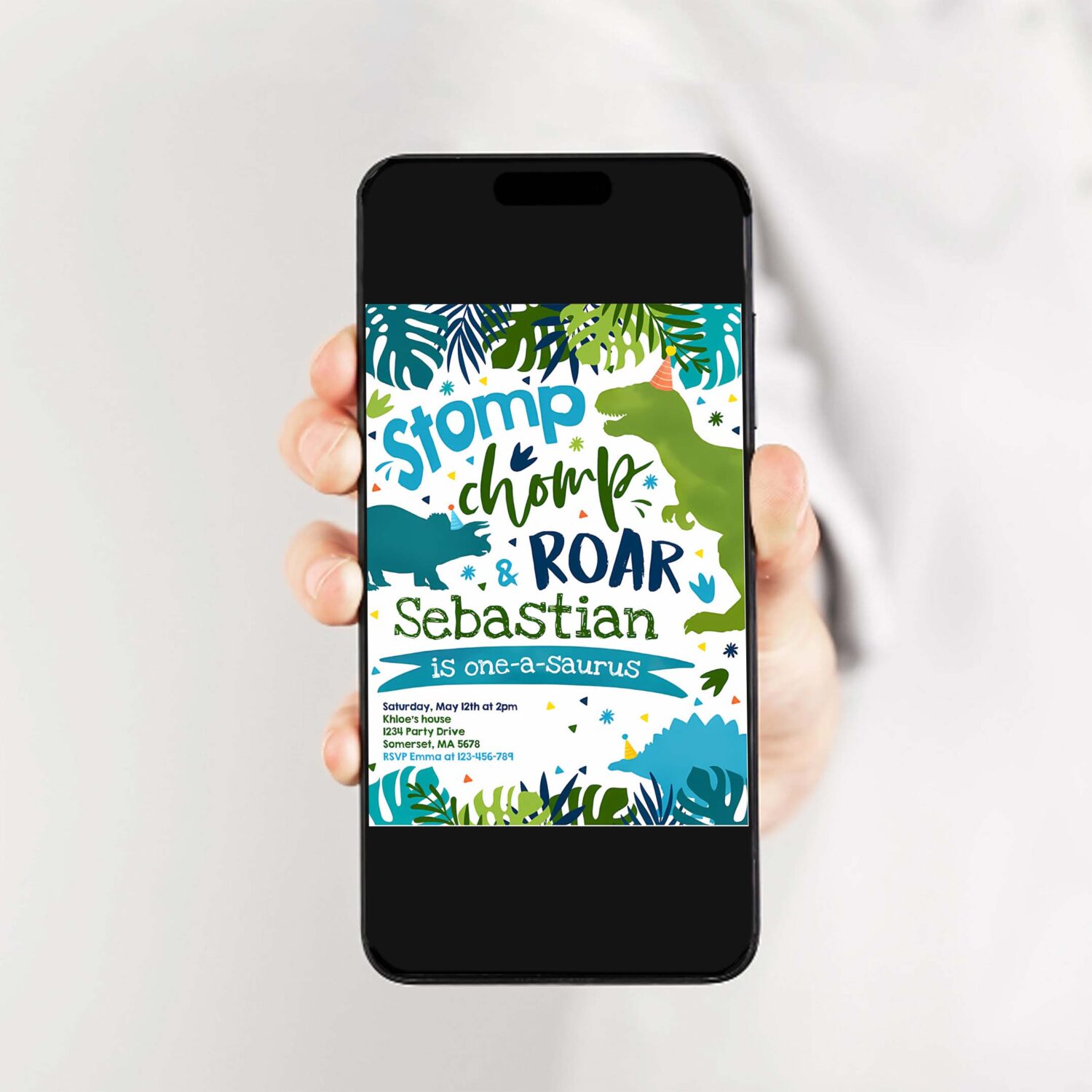 Editable dinosaur one a saurus 1st birthday invitation dinosaur boy t rex prehistoric 1st birthday party 2
