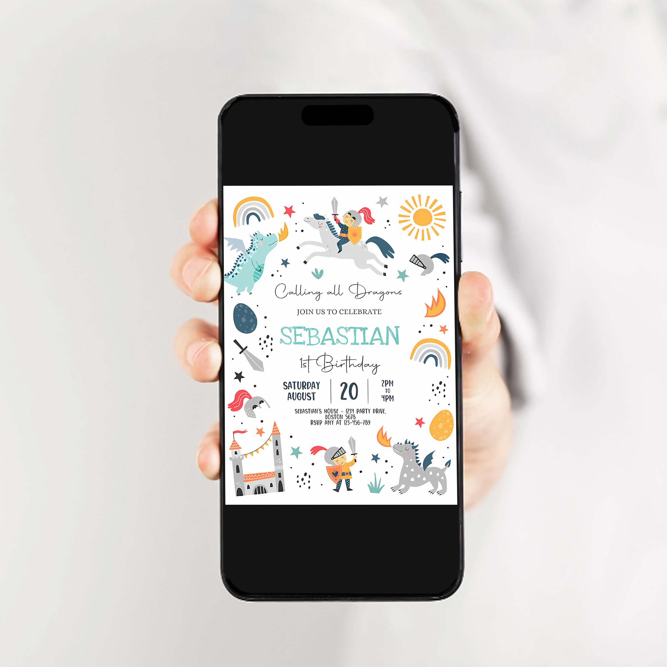 Editable Dragon Birthday Party Invitation Dragons And Knights Birthday Mythical Magical Creatures Birthday Party