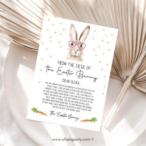 Bunny Invitation, Easter Bunny Letter Return Letter From The Desk Of Easter Letter Invitation
