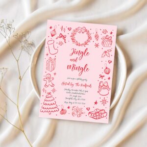 Editable editable jingle and mingle christmas party invitation jingle and mingle holiday party christmas cocktail party instant download jj8 1