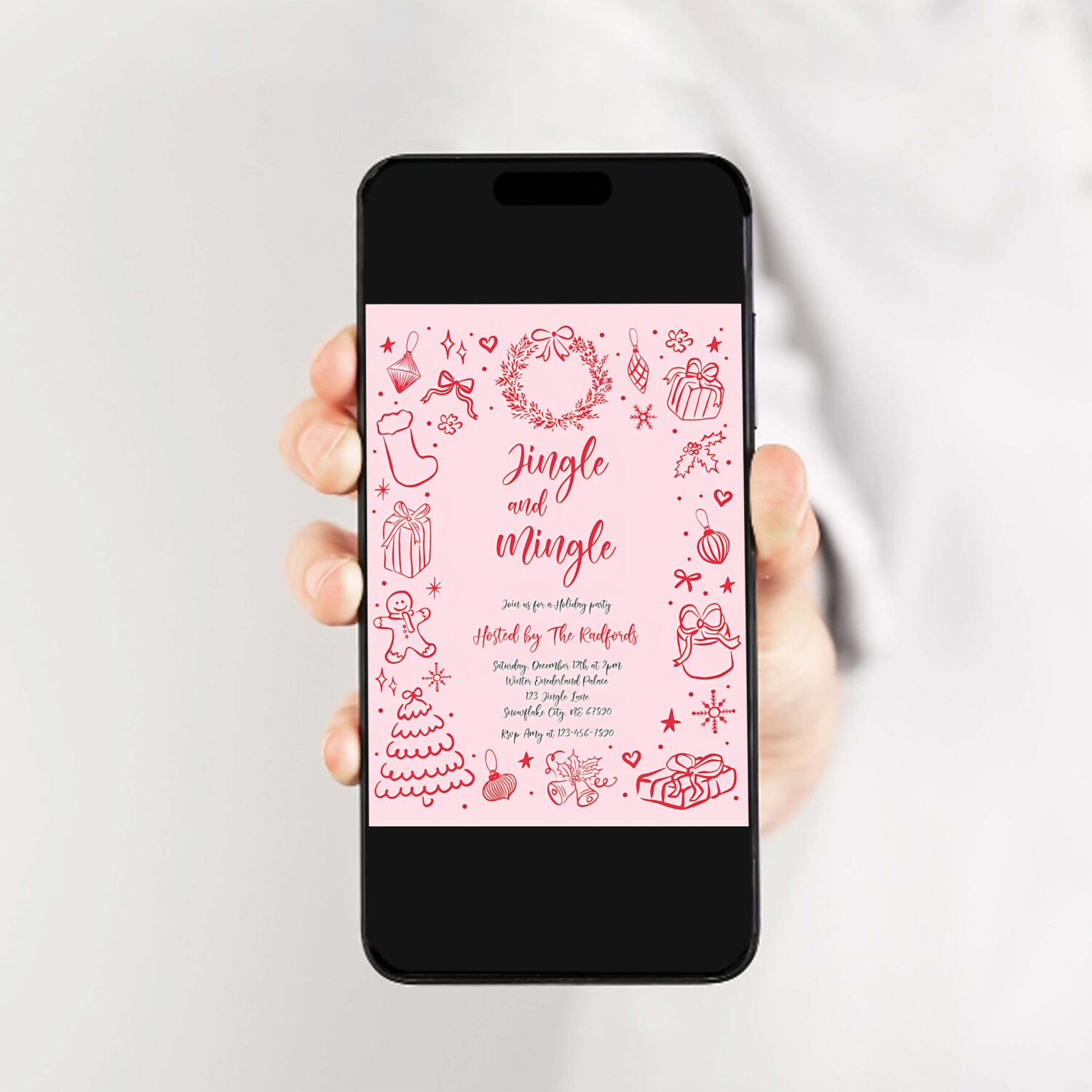 Editable editable jingle and mingle christmas party invitation jingle and mingle holiday party christmas cocktail party instant download jj8 2