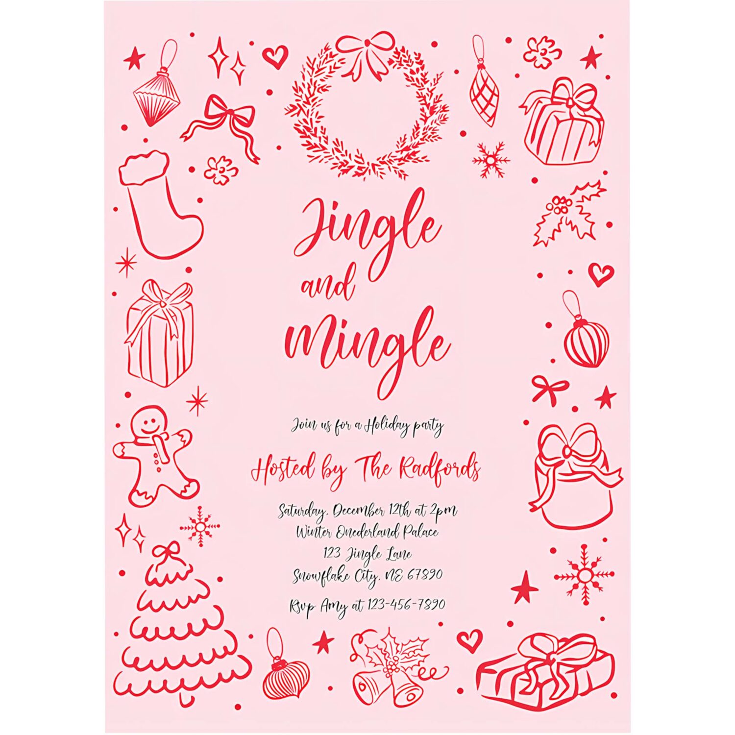 Editable editable jingle and mingle christmas party invitation jingle and mingle holiday party christmas cocktail party instant download jj8 4