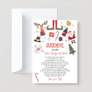 Editable elf goodbye letter departure letter christmas goodbye from your elf christmas elf letter santa claus christmas poem printable template 0496 2