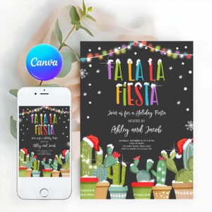 Christmas Invitation, Fa La La Christmas Fiesta Invitation