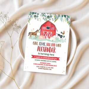 Editable farm birthday invitation boy barn party digital party invite farm animals barnyard boy invitations 1