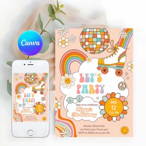Groovy Invitation, Groovy Birthday Invitation