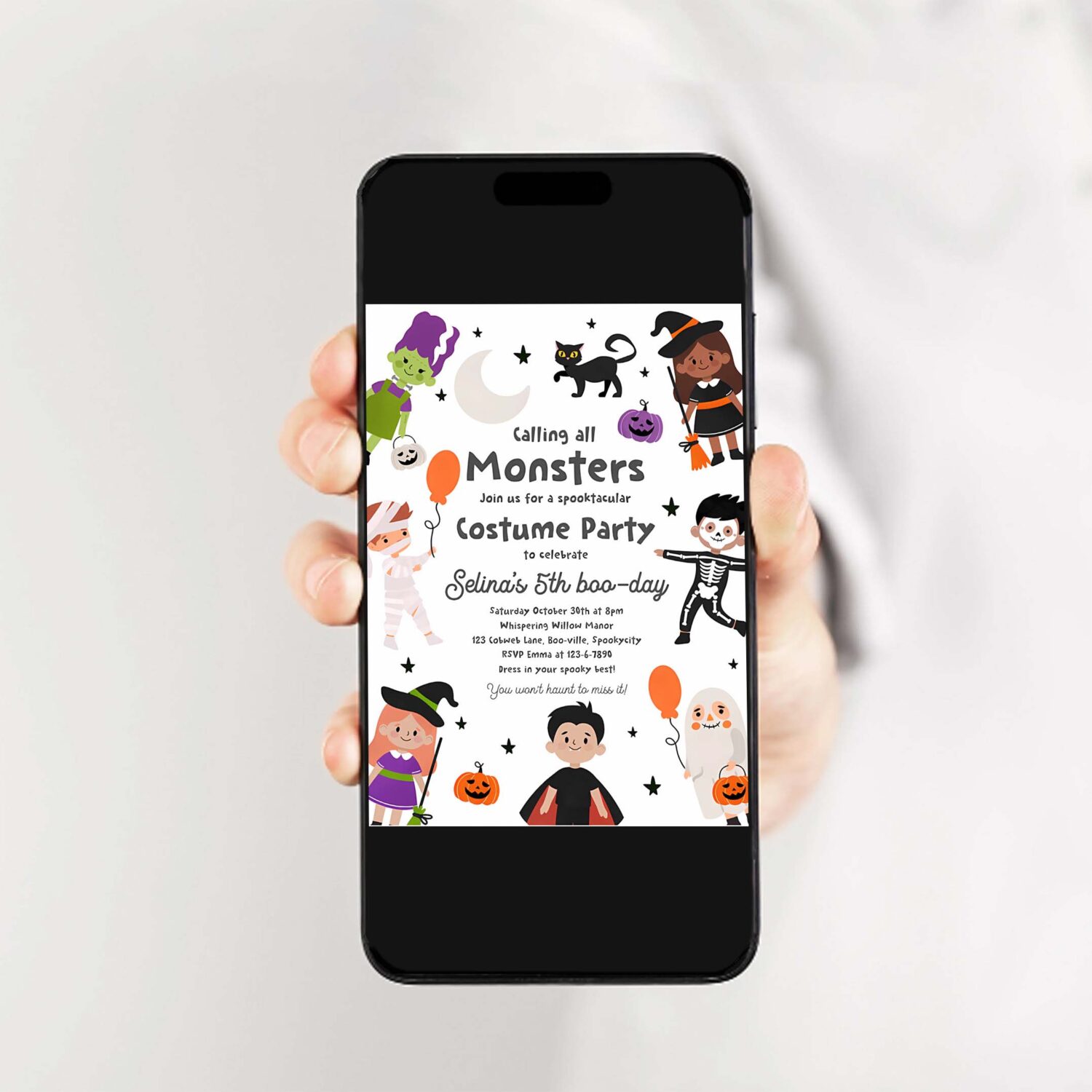Editable halloween costume party birthday invitation halloween spooktacular birthday party kids halloween costume party instant download 7ui 2