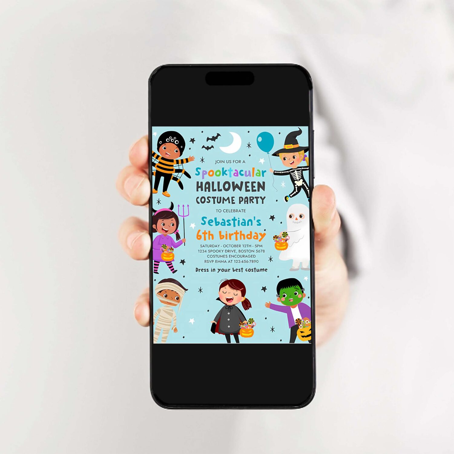 Editable halloween costume party birthday invitation halloween spooktacular birthday party kids halloween costume party instant download y6r 2