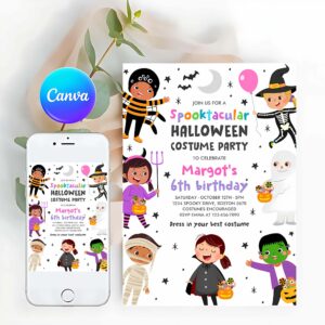Halloween Costume Invitation, Halloween Costume Party Invitation Halloween Spooktacular Birthday Party Kids Halloween Costume Party