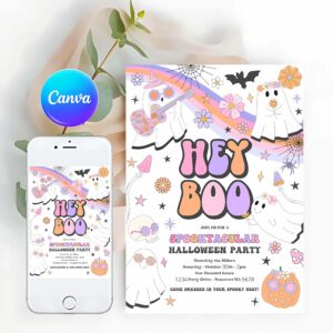 Spooktacular Invitation, Halloween Party Invitation Kids Cute Pink Ghost Halloween Party Spooktacular Spooktacular Halloween Kids Party