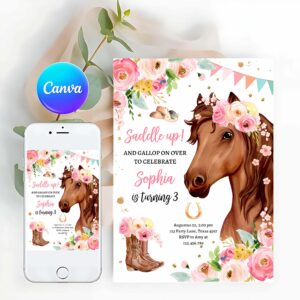 Horse Invitation, Horse Birthday Invitation