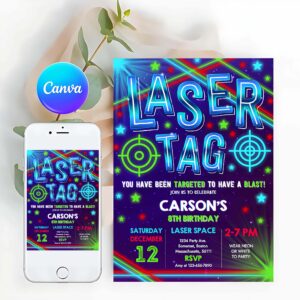 Laser Tag Invitation, Laser Tag Invitation