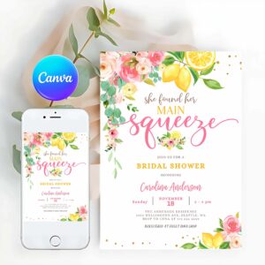 Lemon Invitation, Lemon Bridal Shower Invitation