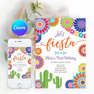 Fiesta Invitation, Let's Fiesta Birthday Invitation