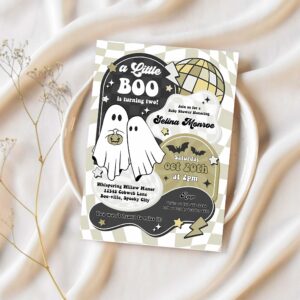 Editable little boo baby shower invitation gender neutral ghost baby shower invitation halloween boy ghost baby shower instant download yt3 1