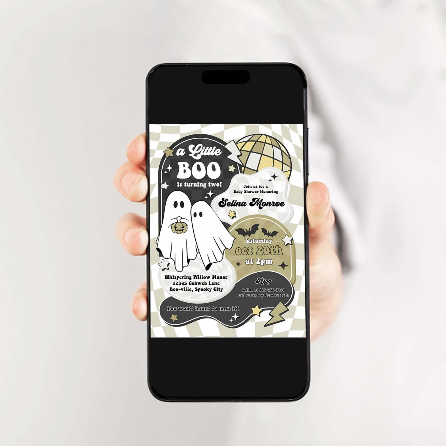 Editable little boo baby shower invitation gender neutral ghost baby shower invitation halloween boy ghost baby shower instant download yt3 2