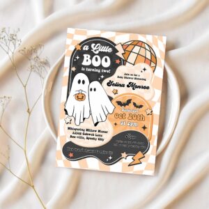 Editable little boo baby shower invitation gender neutral ghost baby shower invitation halloween boy ghost baby shower instant download yt4 1