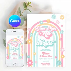 ONEderful Invitation, Little Miss ONEderful Daisy 1st Birthday, Birthday Invitation
