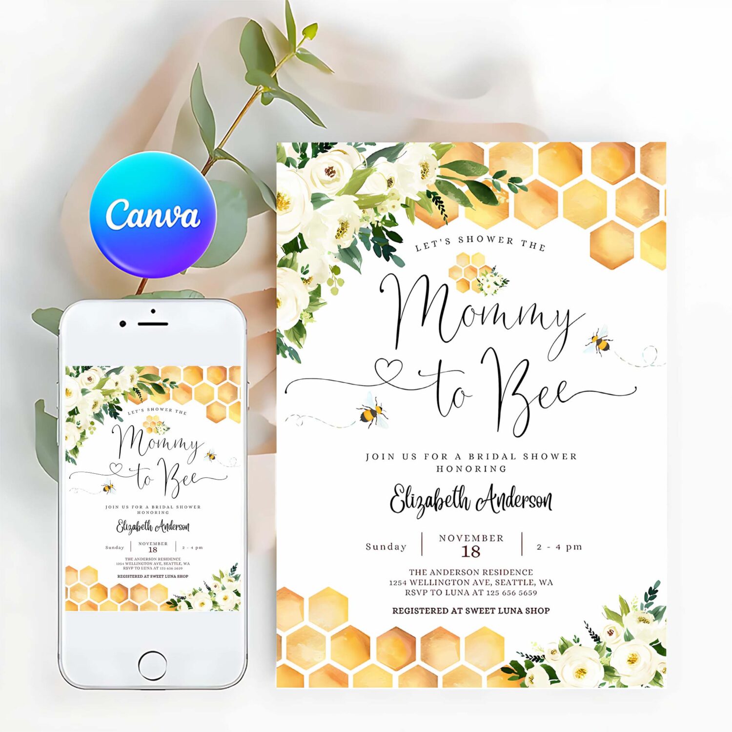 Editable mommy to bee baby shower invitation gender neutral mommy to bee baby shower invite printable template