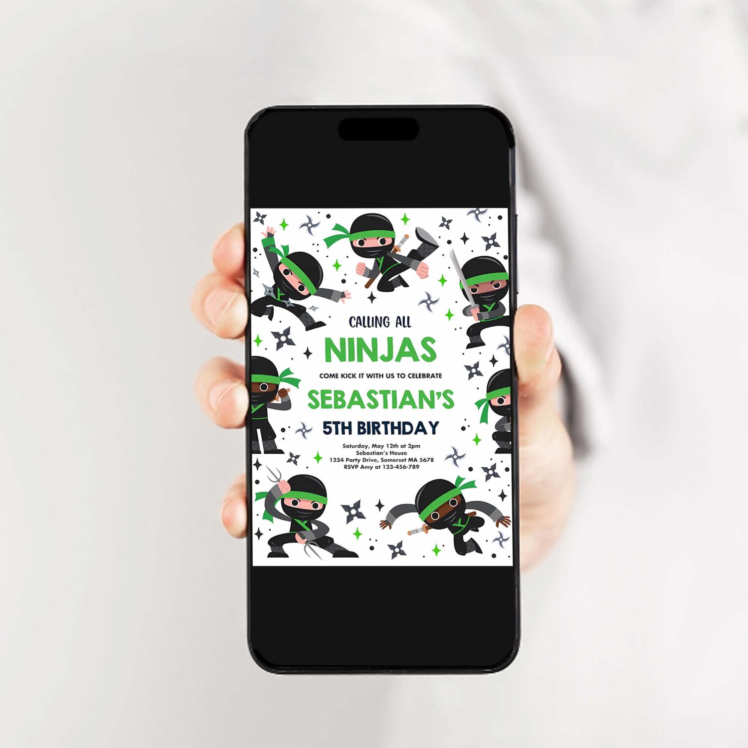 Editable ninja birthday invitation karate birthday invitation warrior birthday party martial arts ninja party 2