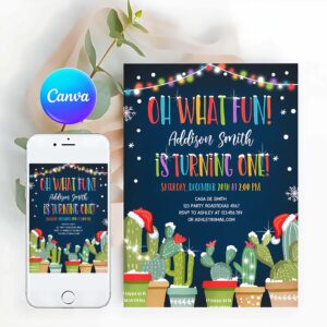 Oh What Fun Invitation, Oh What Fun Christmas Fiesta Invitation