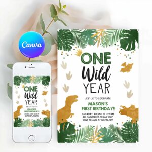 Wild One Invitation, One Wild Year Birthday Invitation