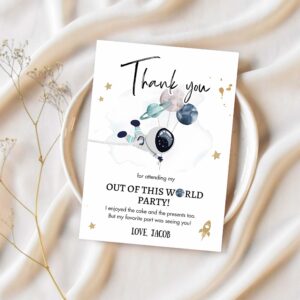 Editable outer space birthday invitation out of this world astronaut trip around the sun download printable template digital corjl 0366 1