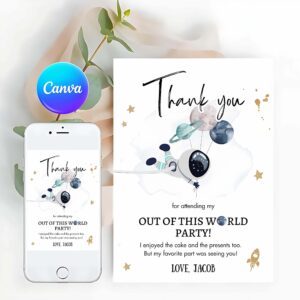 Outer Space Invitation, Outer Space Birthday Invitation