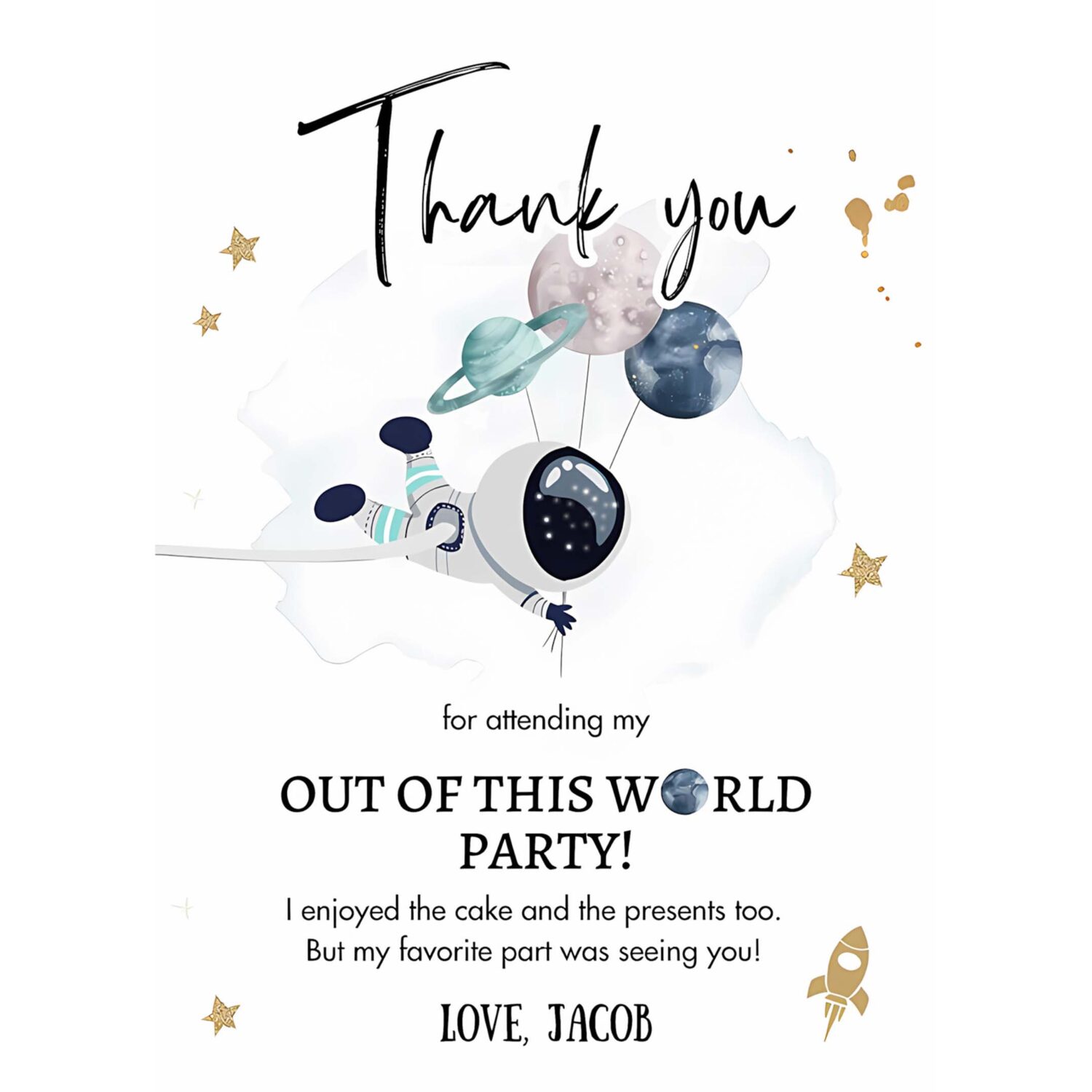 Editable outer space birthday invitation out of this world astronaut trip around the sun download printable template digital corjl 0366 4