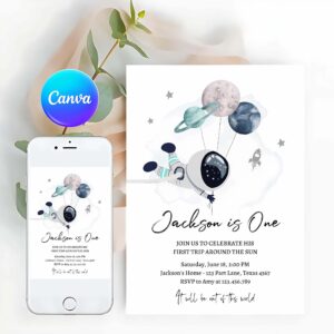 Outer Space Invitation, Outer Space Birthday Party Invitation