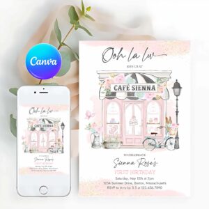 Paris Invitation, Paris Birthday Party Invitation