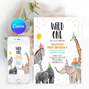 Party Animal Invitation, Party Animals Birthday Invitation