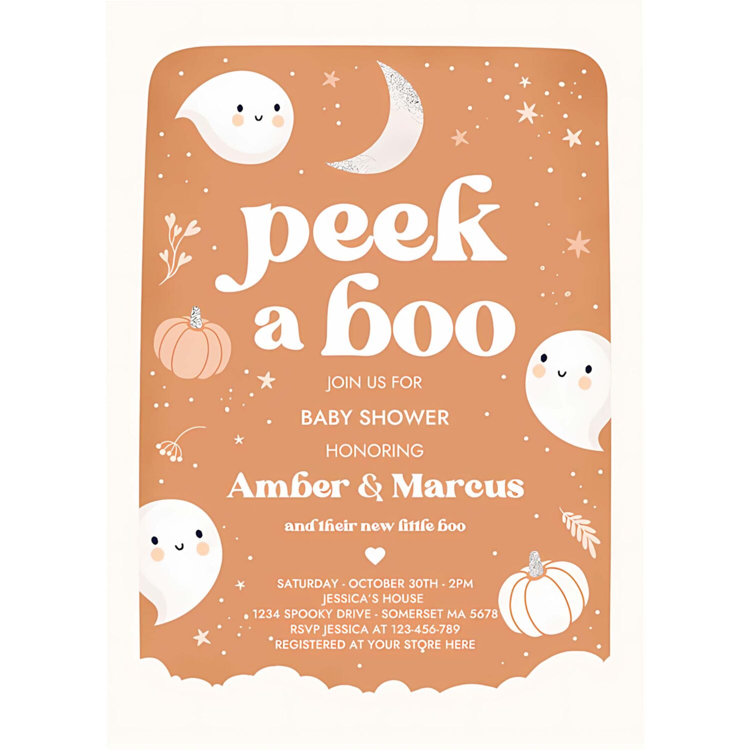 Editable peek a boo baby shower invite little boo ghost baby shower boho muted earthy tones halloween baby shower instant download b9 4