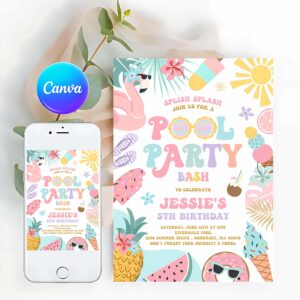 Pool Party Invitation, Pool Party Invitation