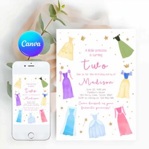 Princess Invitation, Princess Birthday Invitation