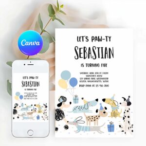 Puppy Dog Party Invitation