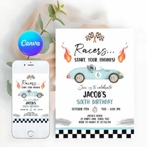 Racing Birthday Invitation