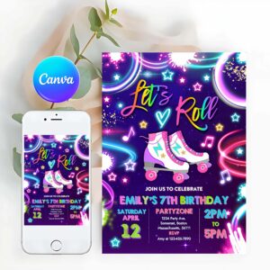 Ice Skating Invitation, Roller Skating Invitation