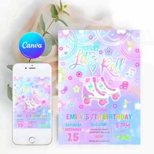 Ice Skating Invitation, Roller Skating Invitation