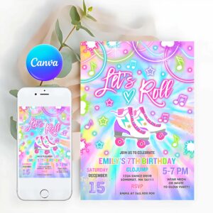 Ice Skating Invitation, Roller Skating Invitation