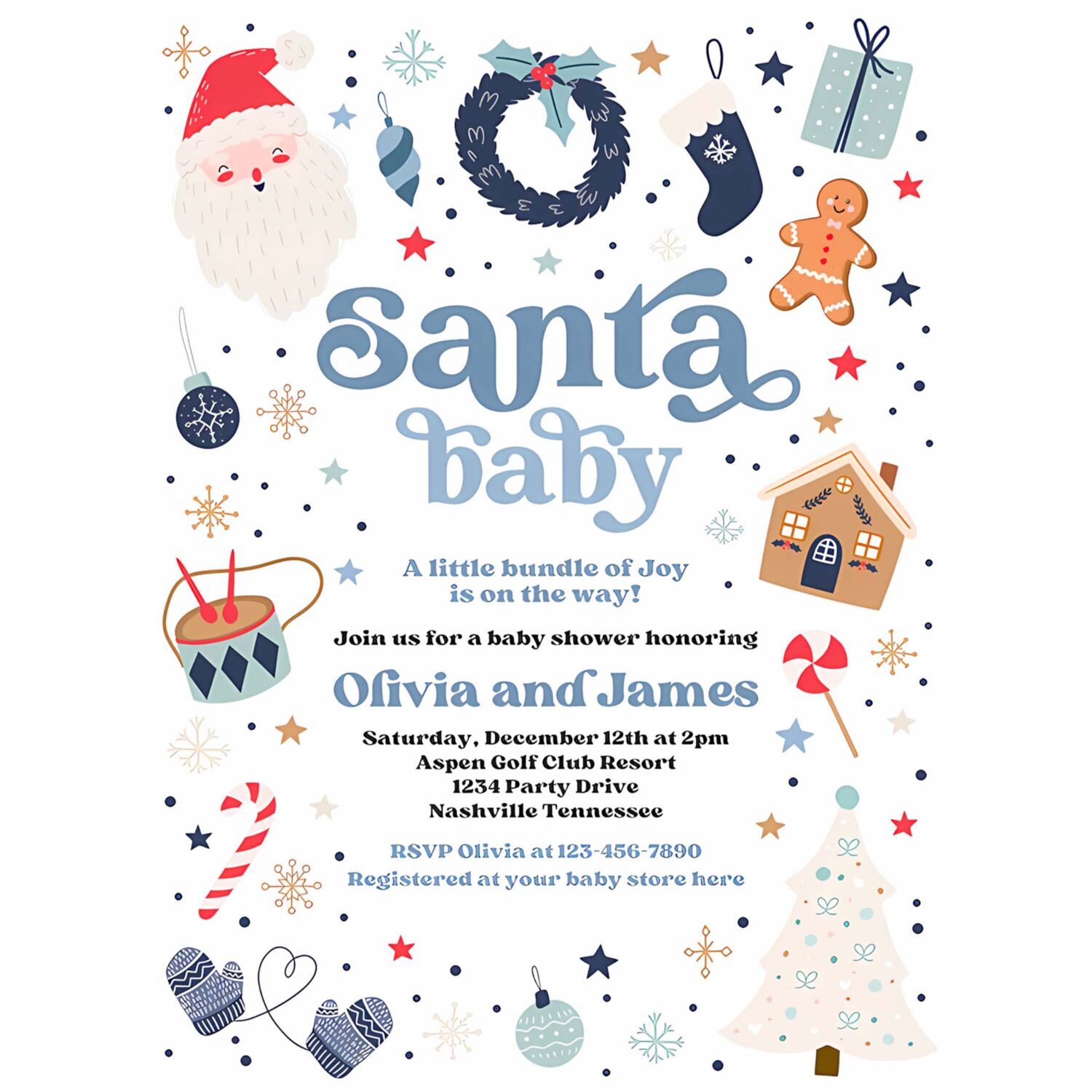 Editable santa baby invitation santa christmas baby shower invitation santa baby shower red and blue christmas shower instant download hhu 4