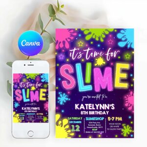 Slime Neon Glow Invitation