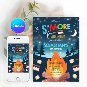 S'mores Birthday Invitation