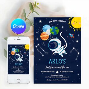 Outer Space Invitation, Space Birthday Invitation