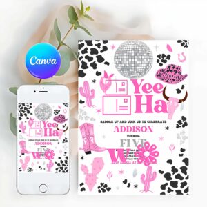 Cowgirl Invitation, Space Cowgirl Birthday Party Invitation