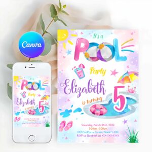 Splish Splash Invitation, Splish Splash Birthday Invitation