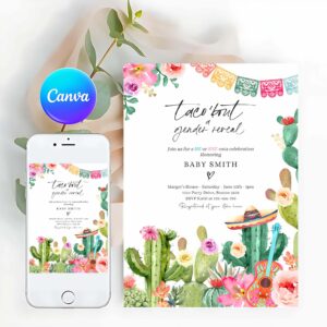 Fiesta Invitation, Taco 'Bout A Gender Reveal Party, Fiesta He Or She-Esta Invitation